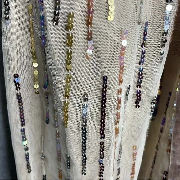 BCBGMaxAzria Tulle Sequin Holiday Party Strapless Dress - Picture 4 of 11